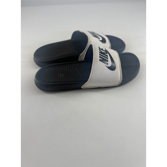 Nike Slides Sandals Womens Size 9 Black White Sports Summer Athletic Slip On - Picture 2 of 8